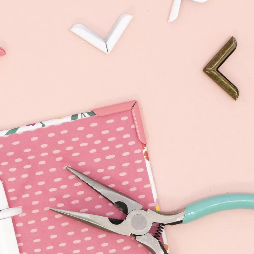 Hot 4 Esquineras Metálicas Grandes Vintage Bronze Herrajes