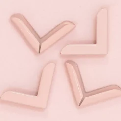 Clearance 4 Esquineras Metálicas Grandes Baby Pink Herrajes