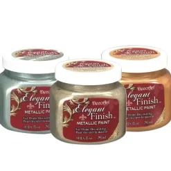 New Acrílico Metálico Elegant Finish 295ml Pinturas Acrílicas|Doraduras
