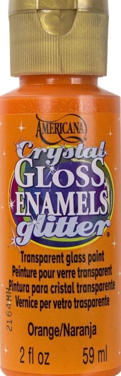 Clearance Acrílico purpurina sobre vidrio Americana Crystal Gloss Enamels Glitter 59ml Pinturas De Vidrio Y Cerámica