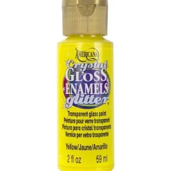 Clearance Acrílico purpurina sobre vidrio Americana Crystal Gloss Enamels Glitter 59ml Pinturas De Vidrio Y Cerámica