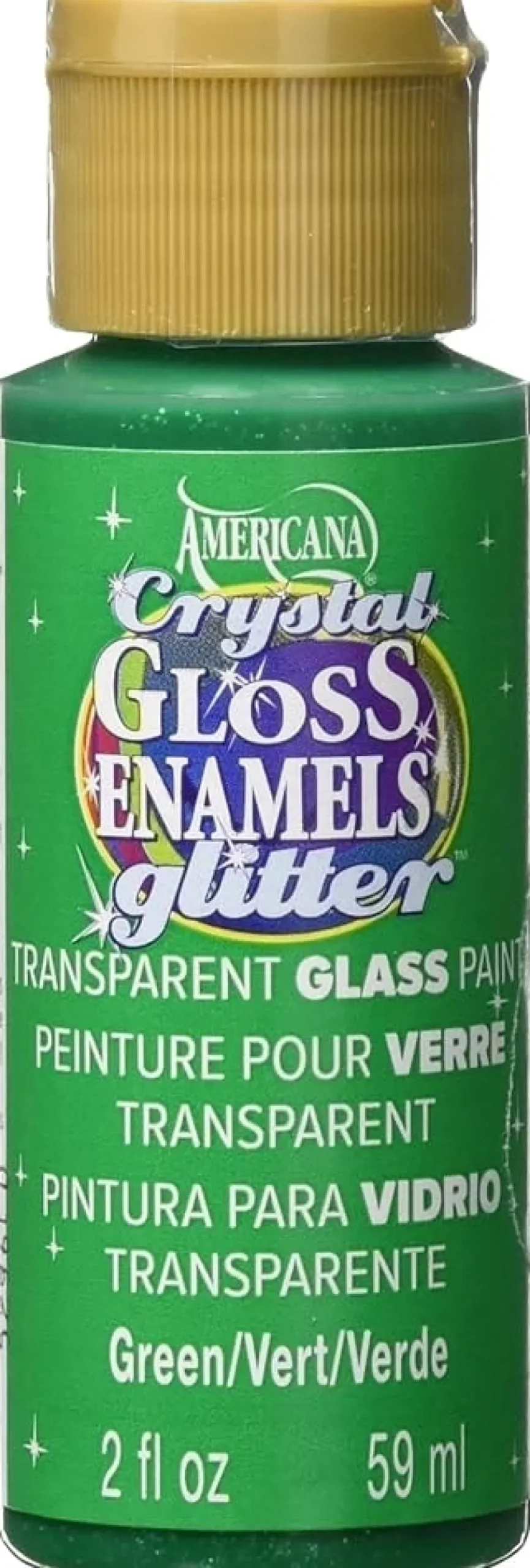 Clearance Acrílico purpurina sobre vidrio Americana Crystal Gloss Enamels Glitter 59ml Pinturas De Vidrio Y Cerámica