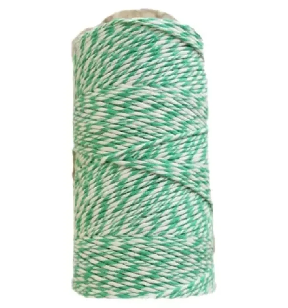 New Algodón Encerado para Scrapbooking Blanco y Verde 140m Bisutería