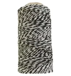 Best Algodón Encerado para Scrapbooking Blanco y Negro 140m Bisutería
