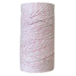 Discount Algodón Encerado para Scrapbooking Blanco y Rosa 140m Bisutería