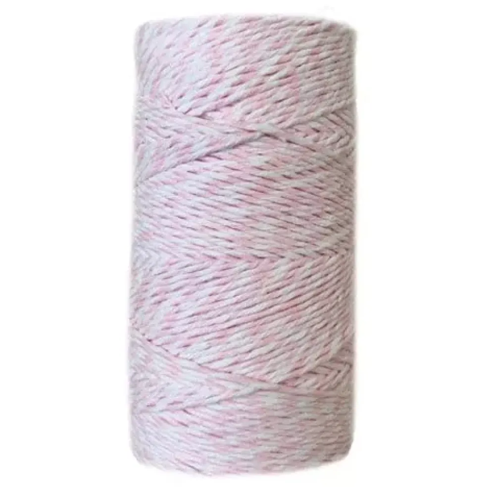 Discount Algodón Encerado para Scrapbooking Blanco y Rosa 140m Bisutería