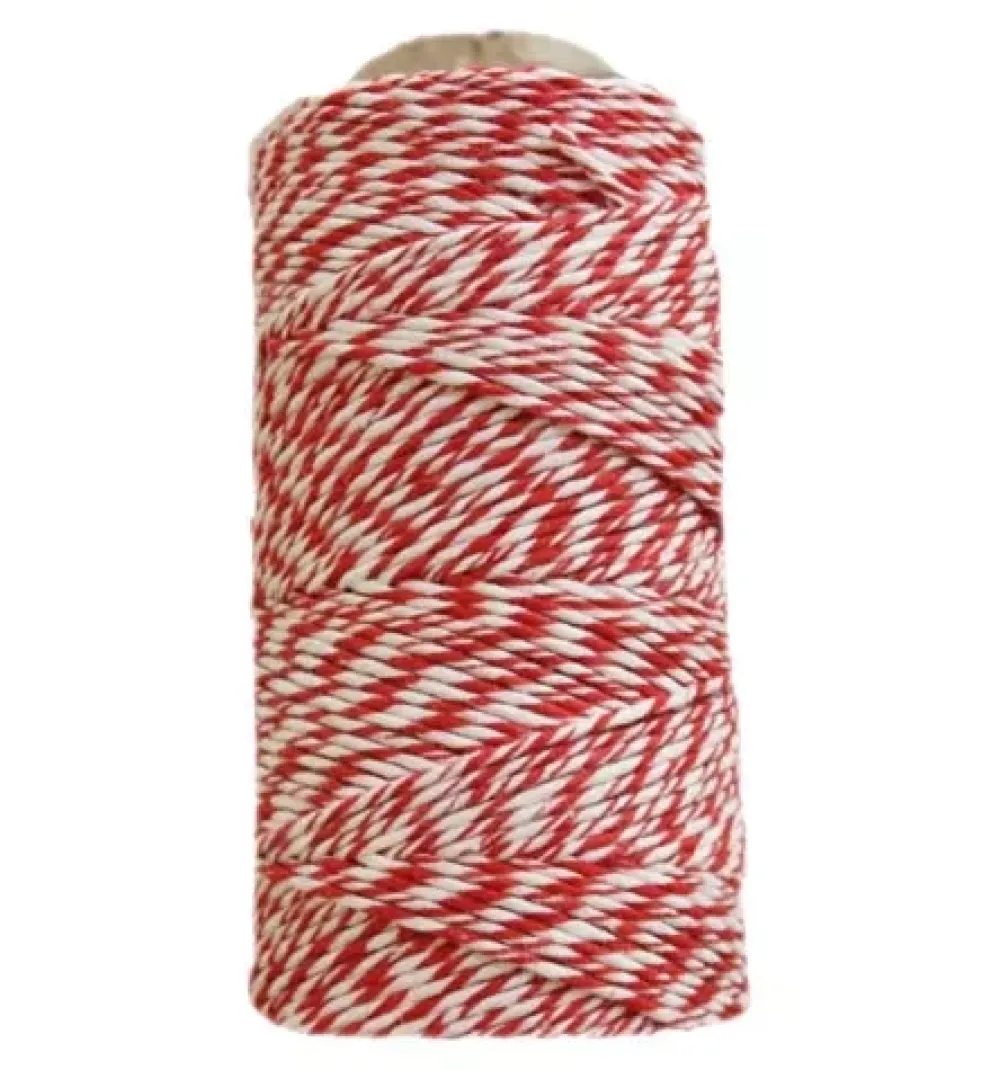 Algodón Encerado para Scrapbooking Blanco y Rojo 140m Bisutería