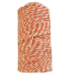 Online Algodón Encerado para Scrapbooking Blanco y Naranja 140m Bisutería