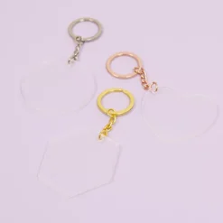 Outlet Anilla de llavero con cadena Gold Bisutería
