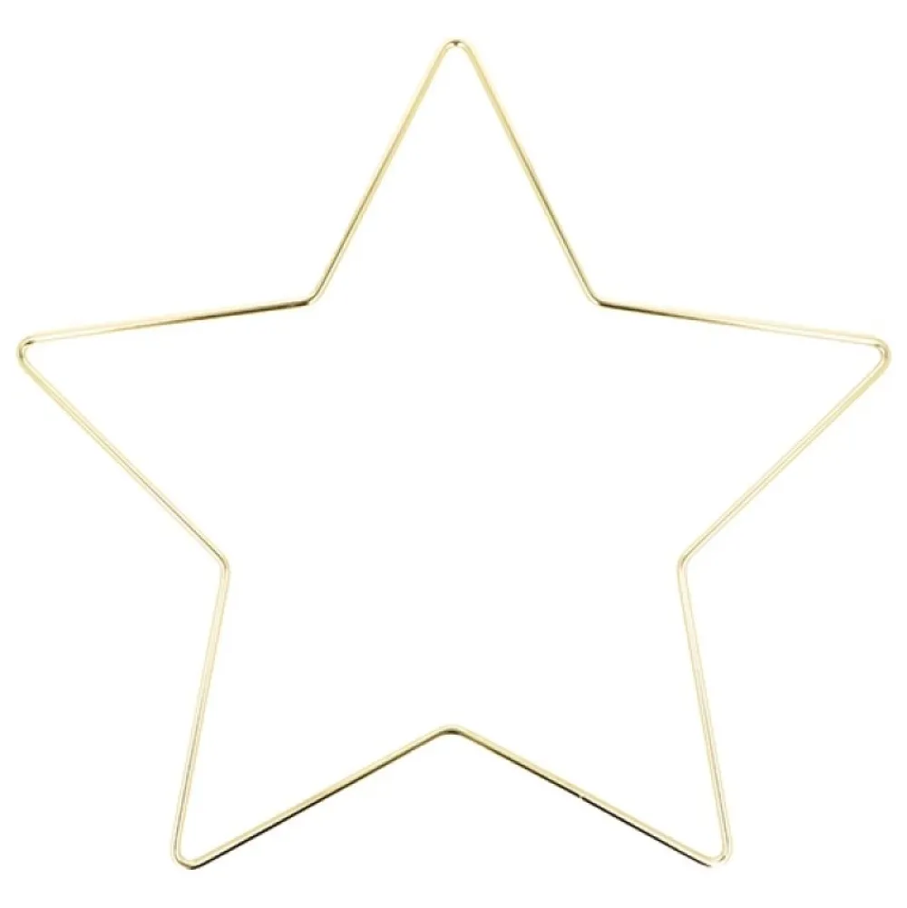 Clearance Anilla de metal Estrella Dorada 28cm Labores Y Macramé