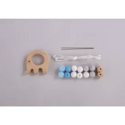 Sale Anillo de Agarre de Madera Elefante Azul Maderas