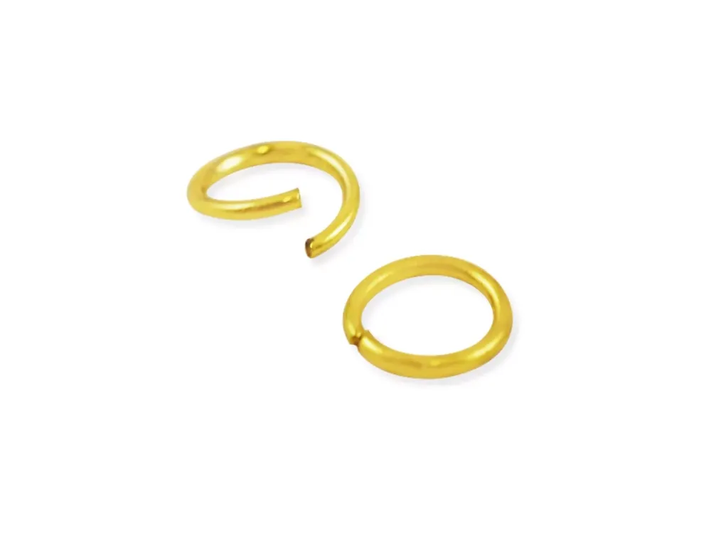 Arandelas Doradas 6mm Bisutería