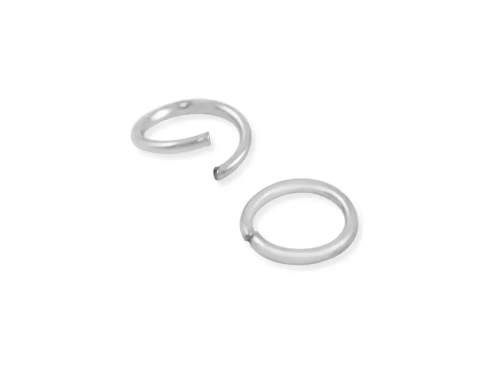 Arandelas Plateadas 6mm Bisutería