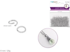 Arandelas Plateadas 6mm Bisutería