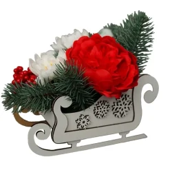 Outlet Arreglo floral Christmas Sleigh Navidad