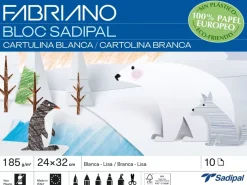 Bloc cartulina blancas 24x32cm 185g/m² Niños Niños Y Regalos