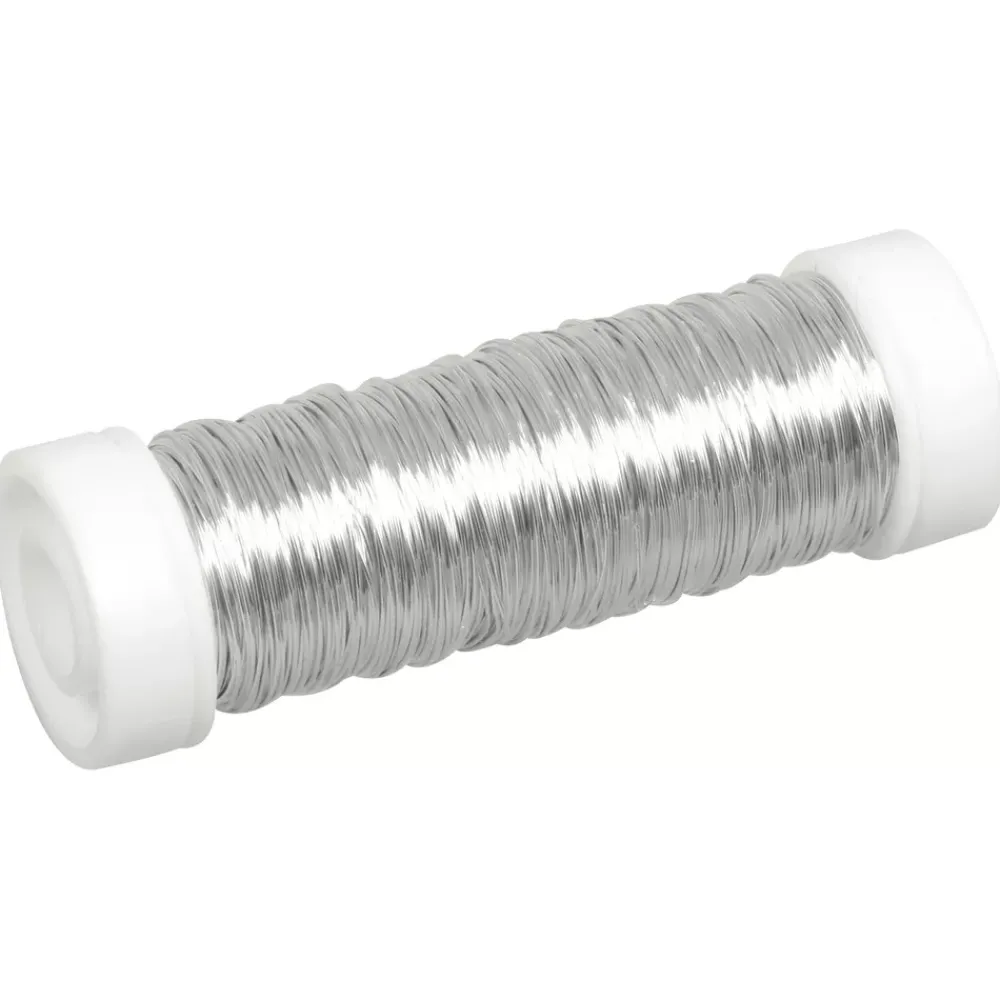 Clearance Bobina Hilo Metálico Plata 0,3mm. 50m Bisutería