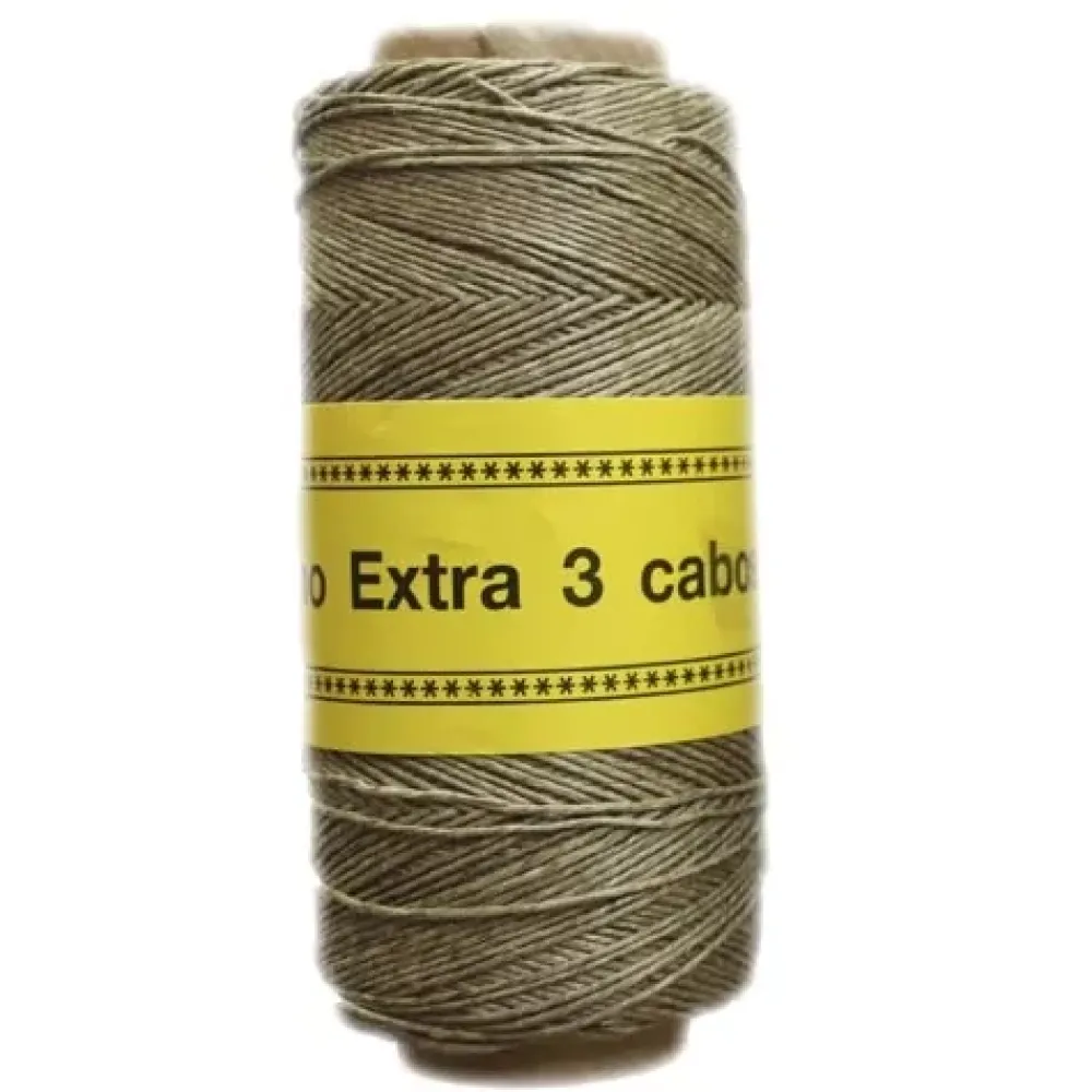 New Bobina Lino Encerado 3 cabos Natural 180m Macramé|Bisutería