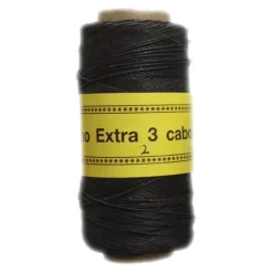 Outlet Bobina Lino Encerado 3 cabos Negro 180m Macramé|Bisutería