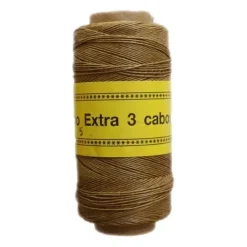 New Bobina Lino Encerado 3 cabos Marrón Claro 180m Bisutería|Macramé