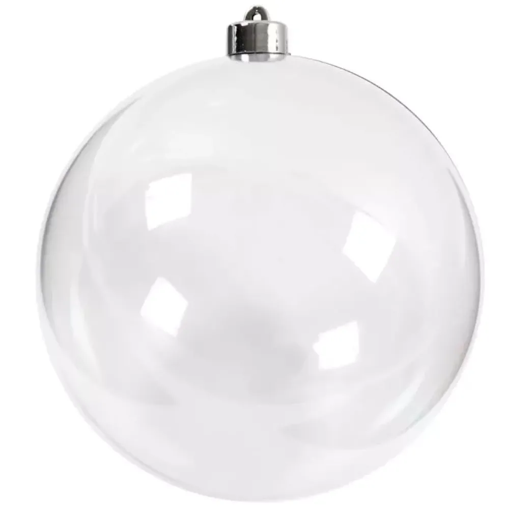 Discount Bola de Navidad Transparente 16cm Porexpán, Celulosa Y Plástico
