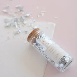 Outlet Botella de Cristal 3gr con Copos Silver Flakes Wax it Doraduras