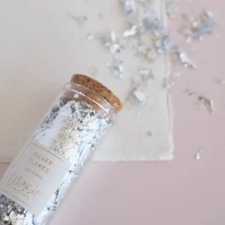 Outlet Botella de Cristal 3gr con Copos Silver Flakes Wax it Doraduras