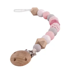 Cadena de Madera para Chupete Rosa Maderas
