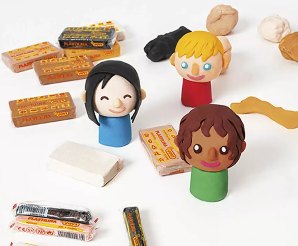 Clearance Caja 6 Barras de Plastilina Colores Multiculturales 15gr Niños Pastas Moldeables|Niños Y Regalos