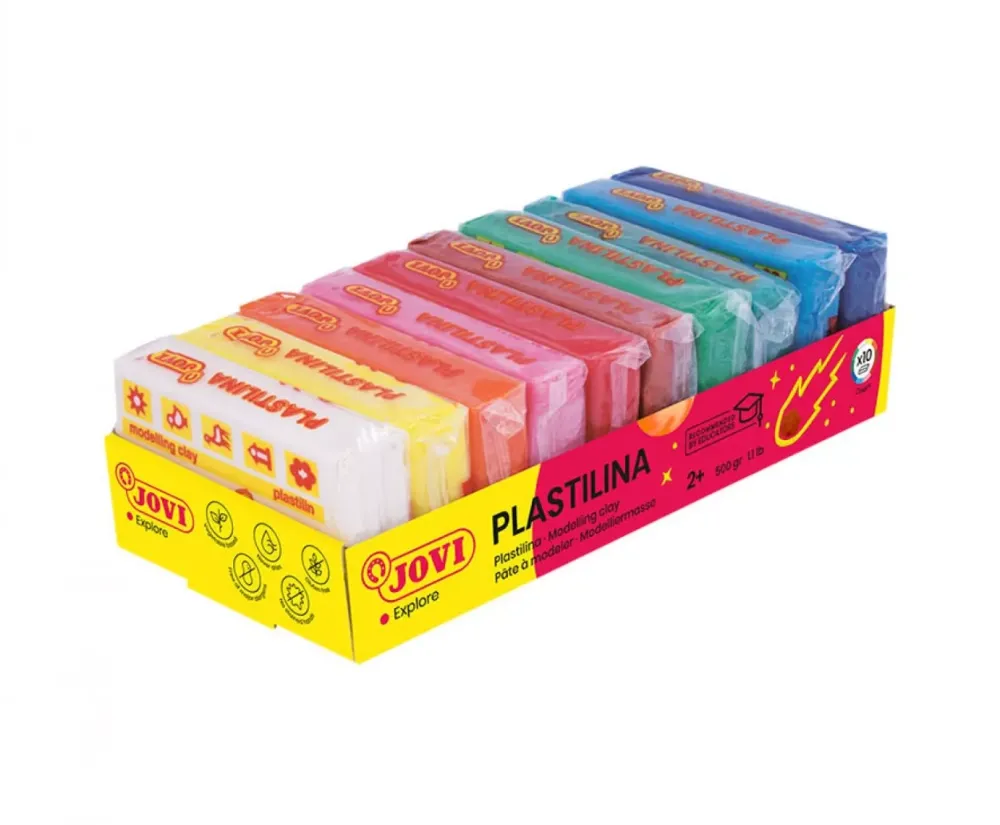 Clearance Caja 10 Pastillas de Plastilinas Colores Surtidos 15gr Niños Pastas Moldeables|Niños Y Regalos