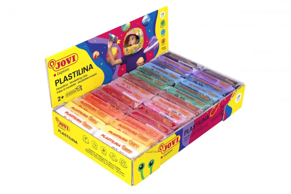 Hot Caja 30 Pastillas de Plastilina Colores Surtidos 50gr Niños Pastas Moldeables|Niños Y Regalos