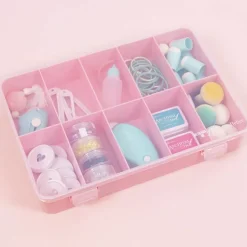 Outlet Caja con 10 Compartimentos Rosa Organización