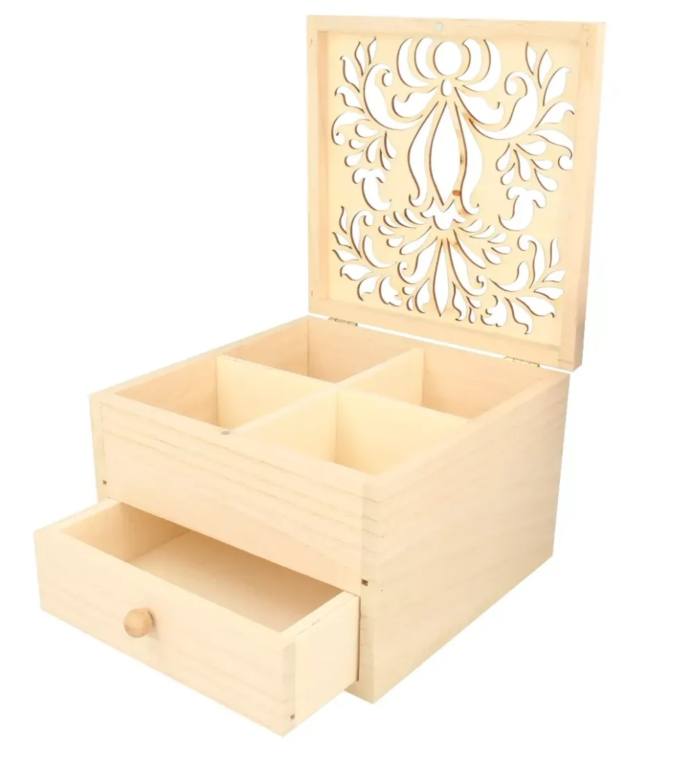 Clearance Caja costurero de madera con tapa calada Secret Garden Maderas