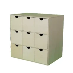 Sale Caja cuadrada con nueve cajones Maderas