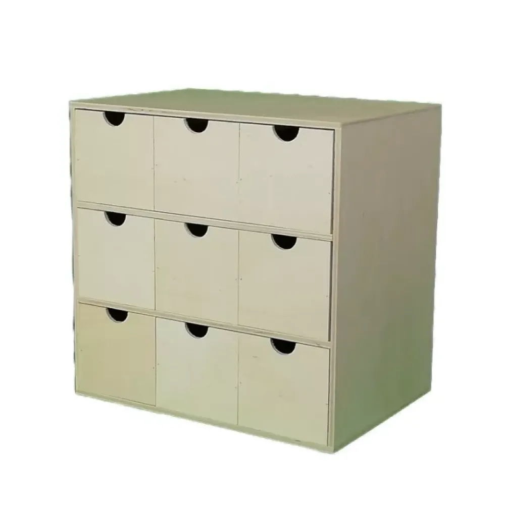 Sale Caja cuadrada con nueve cajones Maderas