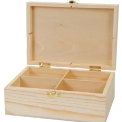 Online Caja de 4 compartimentos de madera Maderas