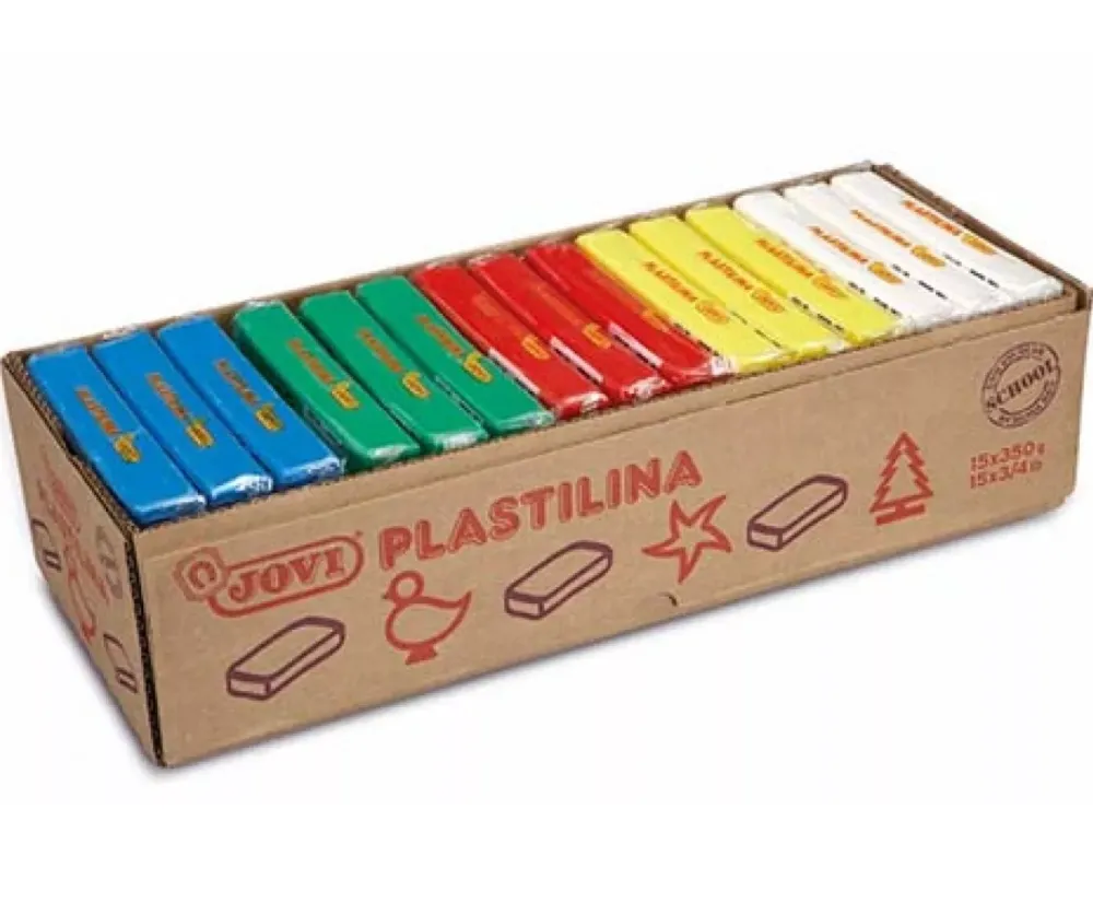 Outlet Caja de 15 Pastillas de Plastilinas Colores Básicos 50gr Niños Niños Y Regalos|Pastas Moldeables