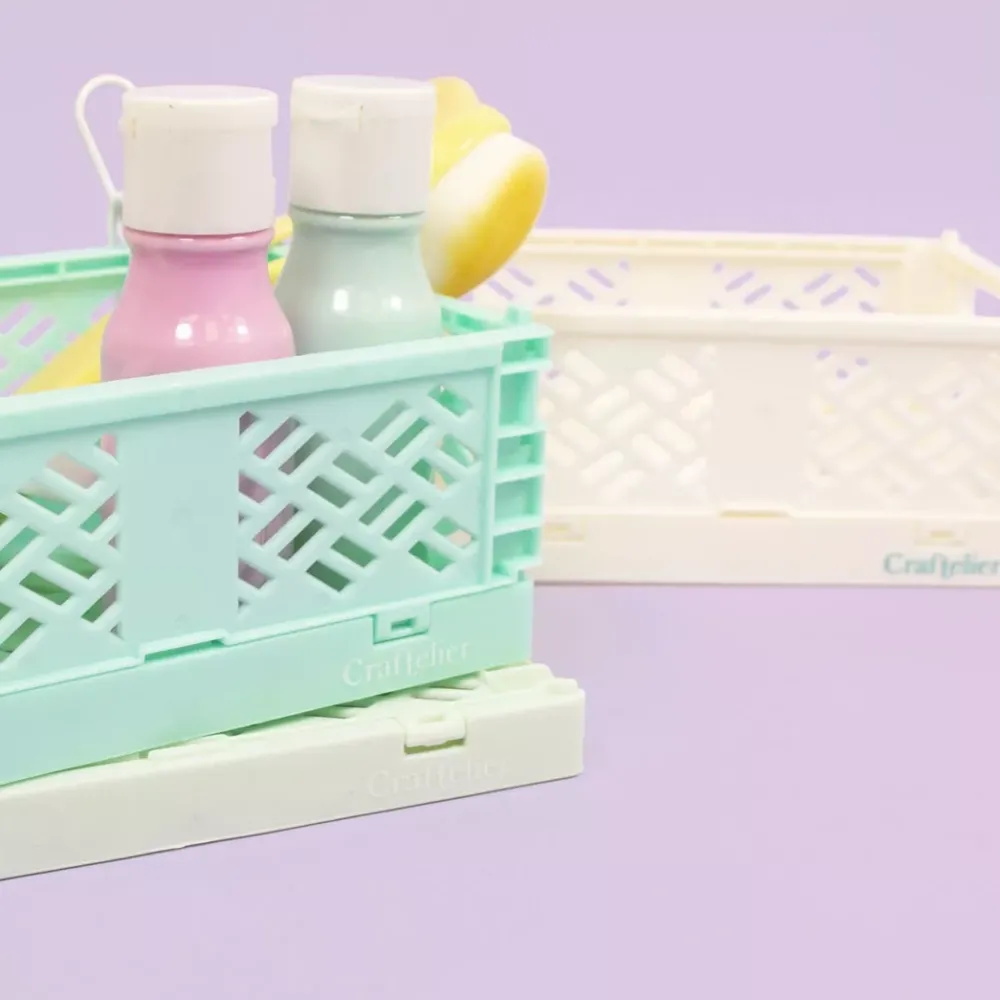 Hot Caja de almacenamiento plegable Pequeña Turquesa Organización