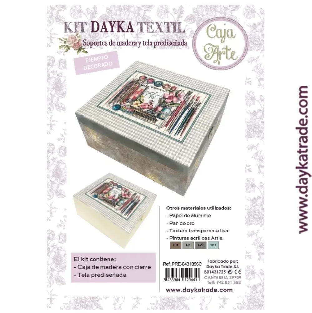 Clearance Caja de arte + Tela Prediseñada Dayka Organización