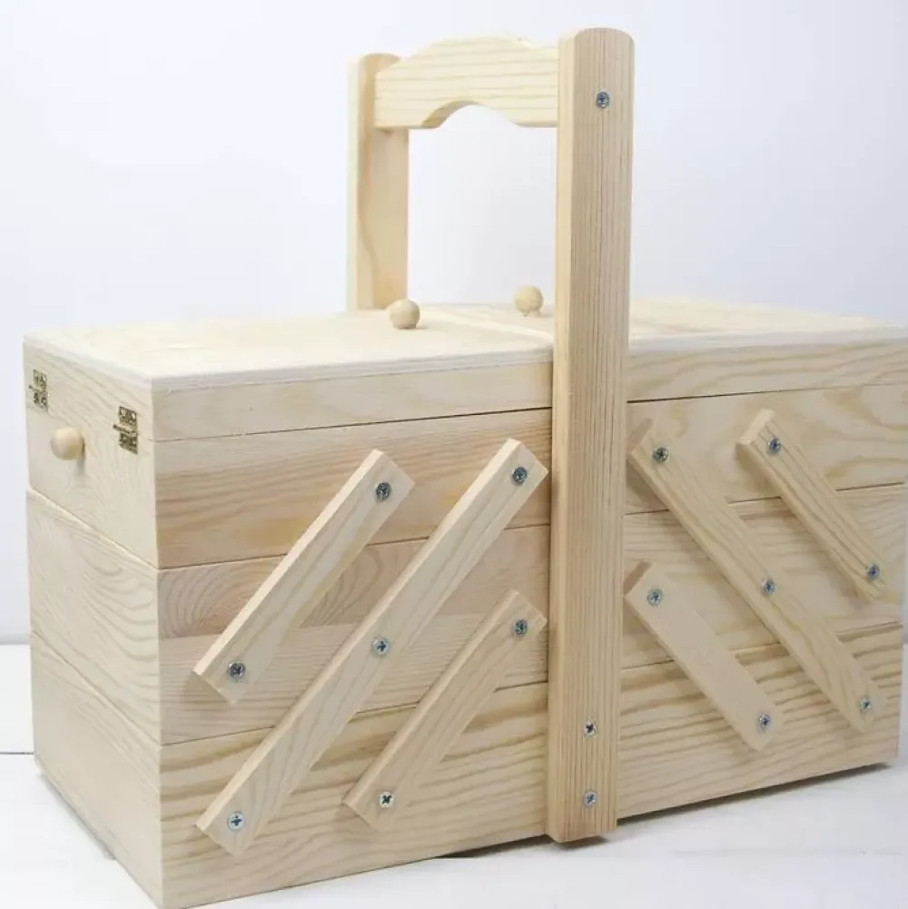 New Caja de costura de madera Maderas