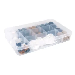 Clearance Caja de Cuentas de Silicona Negro Bisutería