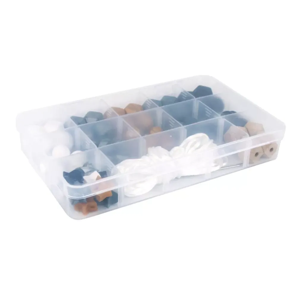 Clearance Caja de Cuentas de Silicona Negro Bisutería