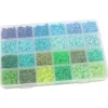 Discount Caja de cuentas Heishi Azul y Verde 6mm Bisutería