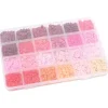 Clearance Caja de cuentas Heishi Rojo y Rosa 6mm Bisutería