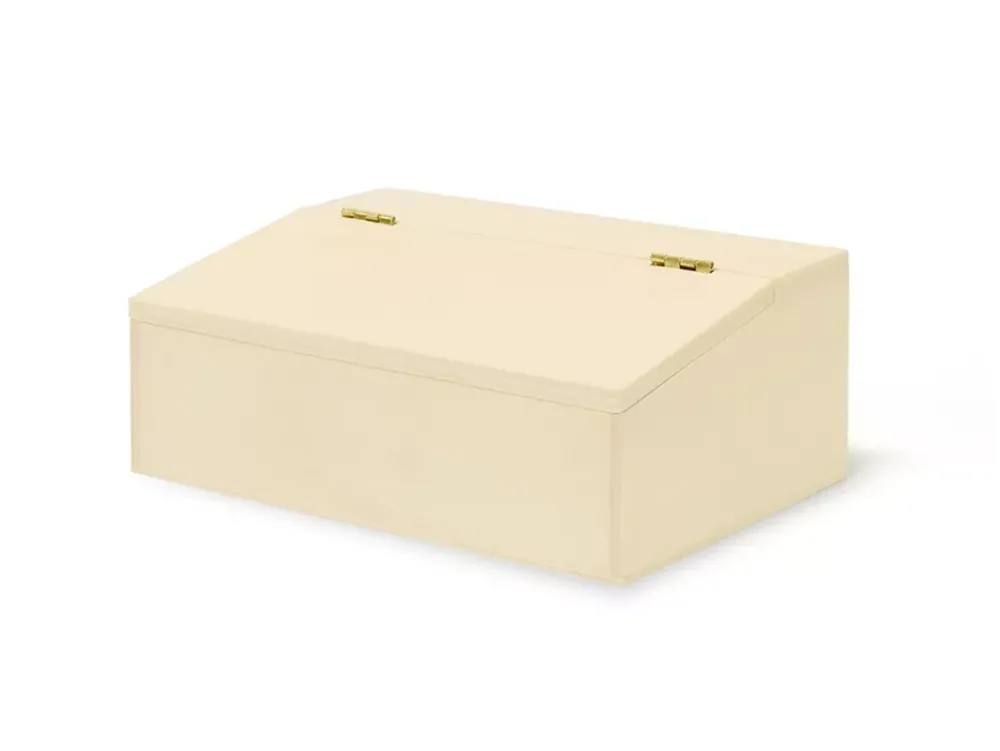 New Caja de Madera con Tapa Bisagra Organización|Maderas