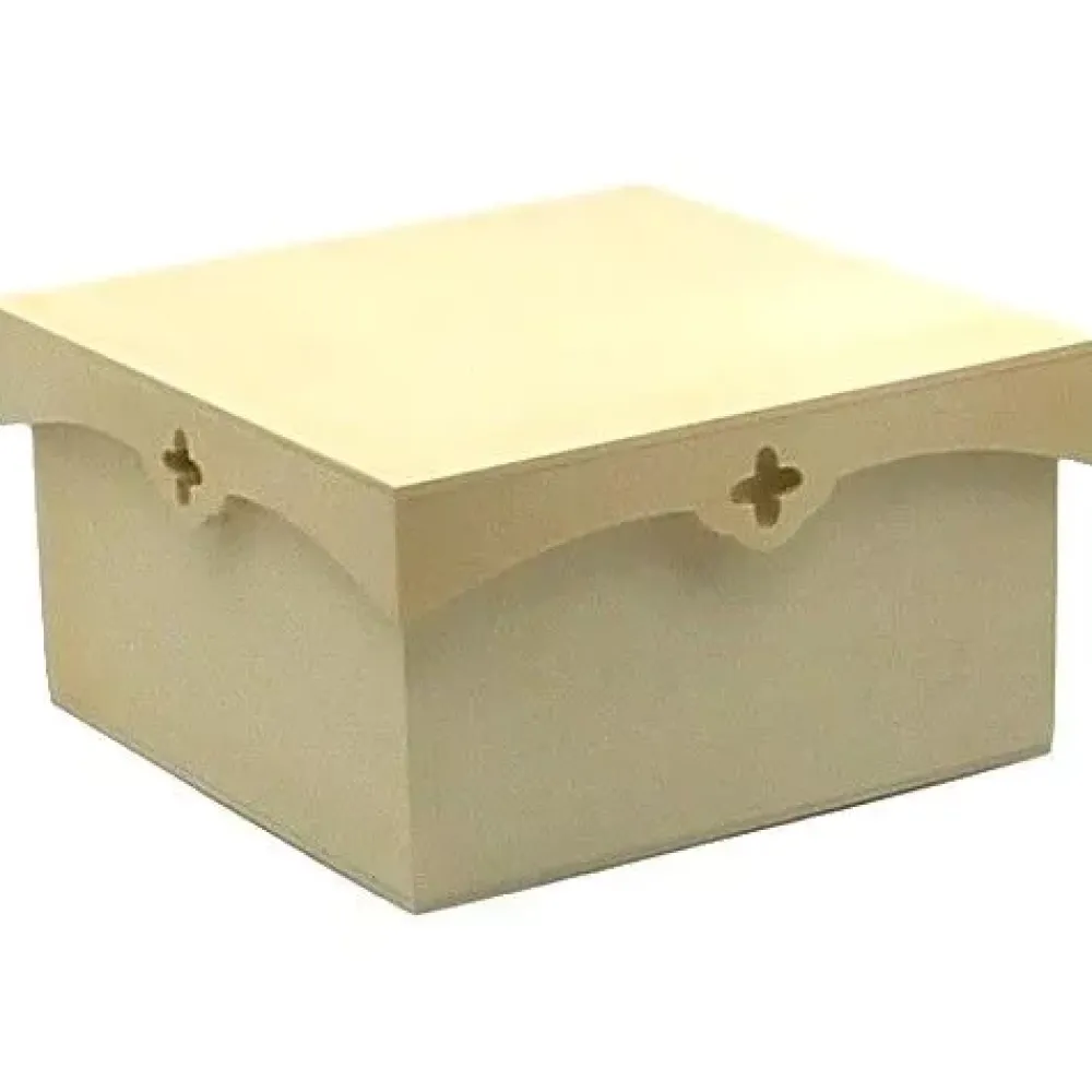 Sale Caja de madera cruces 19,5×19,5cm Organización|Maderas