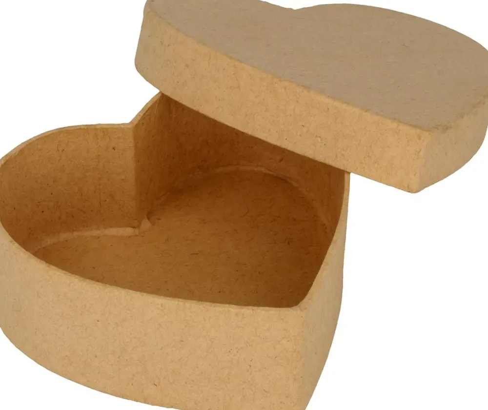 Clearance Caja De Papel Maché Corazón Cartón Y Papel Maché