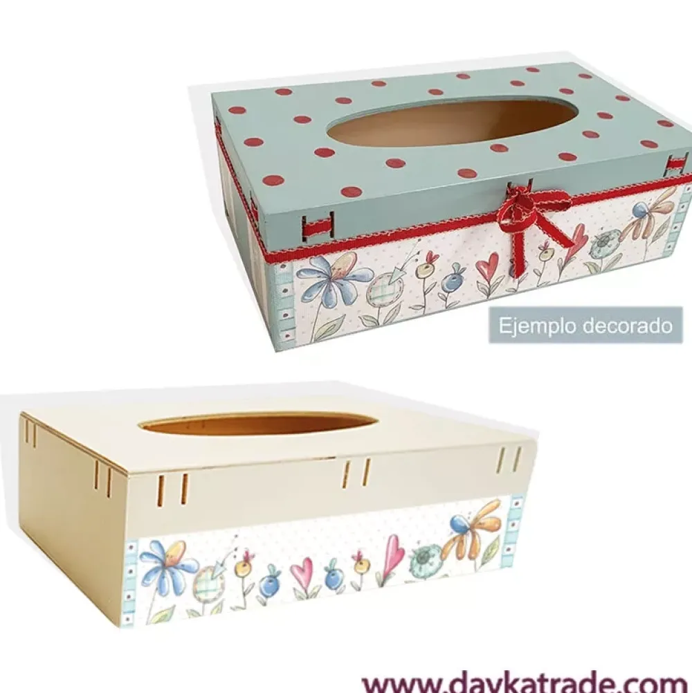 Clearance Caja Dispensador de Pañuelos + Tela Prediseñada Dayka Organización