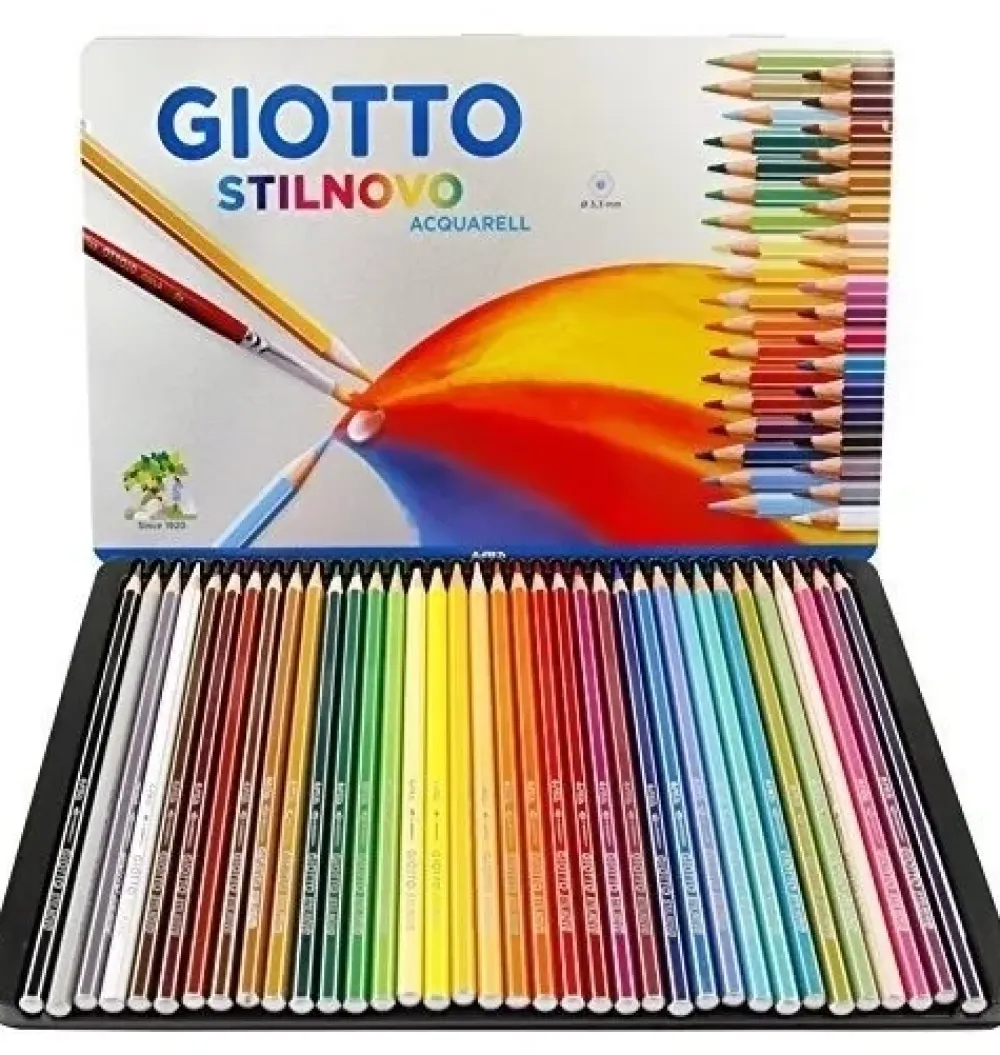 Sale Caja Metálica 36 Lápices Acuarelables Stilnovo Acquarell Niños Niños Y Regalos