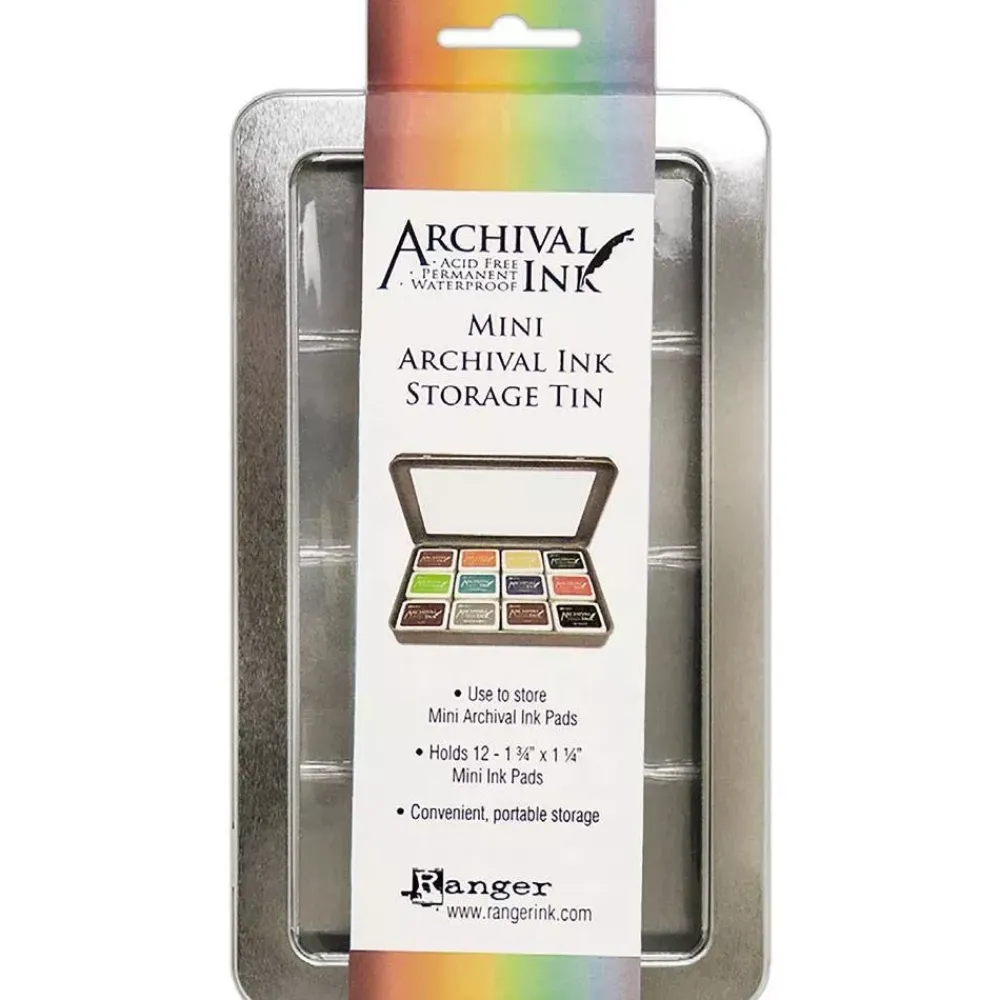 Online Caja metálica para guardar mini tampones Archival Ink Organización